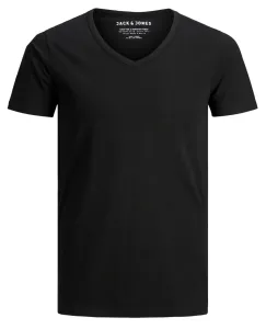 Jack&Jones Herren T-Shirt JJEBASIC V-Shirt 12059219 BLACK L