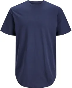 Jack&Jones Herren T-Shirt JJENOA Long Line Fit 12113648 Navy Blazer REG XXL