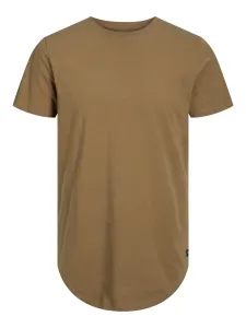 Jack&Jones Herren T-Shirt JJENOA Long Line Fit 12113648 Otter L
