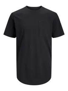 Jack&Jones Herren T-Shirt JJENOA Long Line Fit 12210945 Black XL