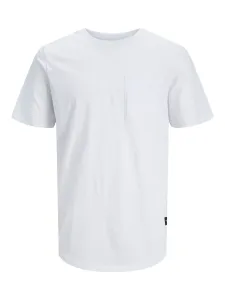 Jack&Jones Herren T-Shirt JJENOA Long Line Fit 12210945 White XL