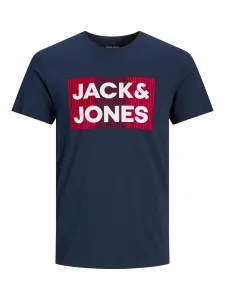 Jack&Jones Herren T-Shirt JJECORP Slim Fit 12151955 Navy Blazer PLAY L