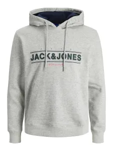 Jack&Jones Herren Sweatshirt JORFRIDAY Standard Fit 12220537 Light Grey Melange JJ M