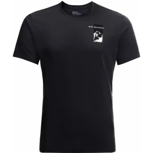 Jack Wolfskin VONNAN S/S GRAPHIC T M Herren T-Shirt, schwarz, größe 3XL
