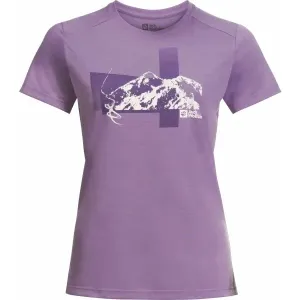 Jack Wolfskin VONNAN S/S GRAPHIC T W Damen T Shirt, violett, größe L