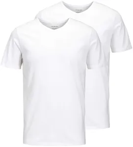Jack&Jones 2 PACK - Herren T-Shirt JACBASIC Regular Fit 12133914 White M