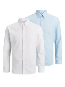 Jack&Jones 2 PACK - Herrenhemd JJJOE Slim Fit 12182995 Cashmere Blue M