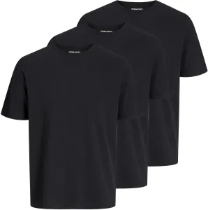 Jack&Jones 3 PACK - Herren T-Shirt JACUNDER Standard Fit 12248076 Black L