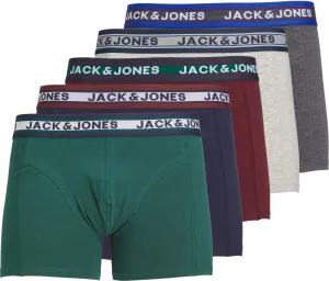 Jack&Jones 5 PACK - Herren Boxershorts JACOLIVER 12242050 Dark Grey Melange S