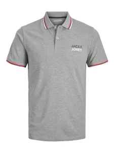 Jack&Jones Herren Poloshirt JJATLAS Regular Fit 12221012 Light Grey Melange S