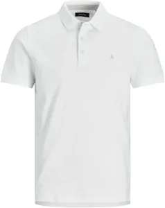 Jack&Jones Herren Poloshirt JJEPAULOS Slim Fit 12136668 White Tonal S
