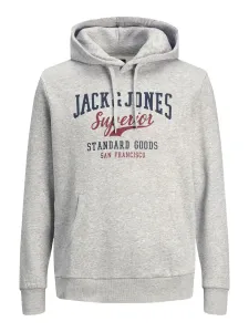 Jack&Jones Herren Sweatshirt JJELOGO Regular Fit 12210824 Light Grey Melange M