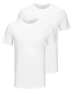 Jack&Jones 2 PACK - Herren T-Shirt JACBASIC Regular Fit 12133913 White XXL