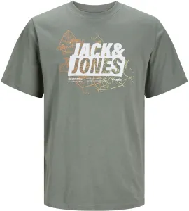 Jack&Jones Herren T-Shirt JCOMAP Regular Fit 12252376 Agave Green XL