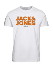 Jack&Jones Herren T-Shirt JCOSPACE Standard Fit 12243940 white L