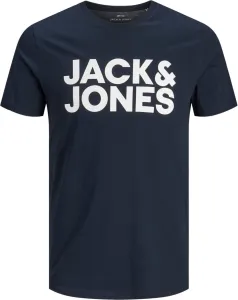 Jack&Jones Herren T-Shirt JJECORP 12151955 Navy Blazer Slim S