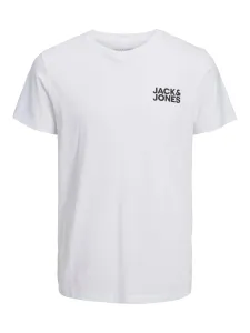 Jack&Jones Herren T-Shirt JJECORP Slim Fit 12151955 White/Small M
