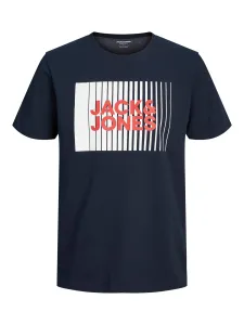 Jack&Jones Herren T-Shirt JJECORP Standard Fit 12233999 Navy Blazer L