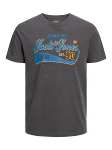 Jack&Jones Herren T-Shirt JJELOGO Standard Fit 12233594 Dark Grey Melange M