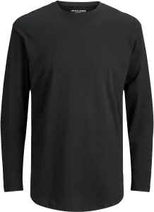 Jack&Jones Herren T-Shirt JJENOA Long Line Fit 12190128 Black Relaxed M