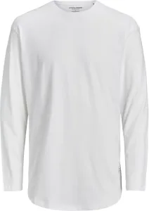 Jack&Jones Herren T-Shirt JJENOA Long Line Fit 12190128 White Relaxed M