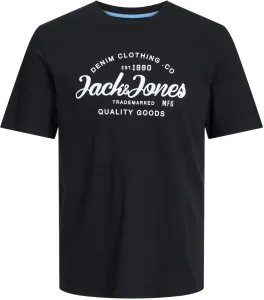 Jack&Jones Herren T-Shirt JJFOREST Standard Fit 12247972 Black S
