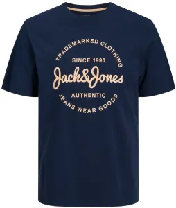 Jack&Jones Herren T-Shirt JJFOREST Standard Fit 12247972 Navy Blazer M