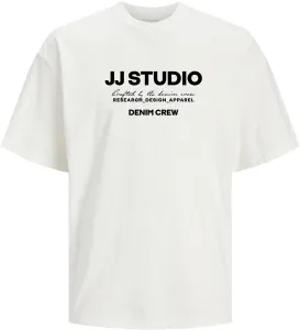 Jack&Jones Herren T-Shirt JJGALE Relaxed Fit 12247782 Cloud Dancer L