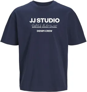 Jack&Jones Herren T-Shirt JJGALE Relaxed Fit 12247782 Navy Blazer L