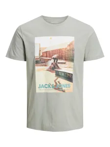 Jack&Jones Herren T-Shirt JJGEM Regular Fit 12221007 Wrought Iron M