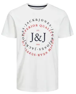 Jack&Jones Herren T-Shirt JJSUPPLY Regular Fit 12221925 White S