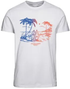 Jack&Jones Herren T-Shirt JORARUBA Standard Fit 12258057 Bright White L