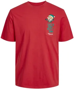Jack&Jones Herren T-Shirt JORPOCKET Standard Fit 12246601 Rococco Red L