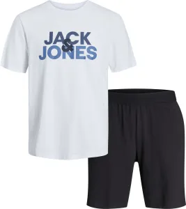 Jack&Jones Herrenpyjama JACULA Standard Fit 12255000 White/Shorts Bia L