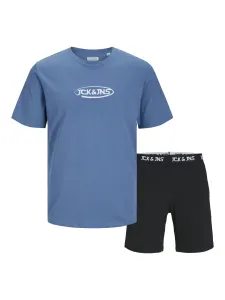 Jack&Jones Herrenset - T-Shirt und Shorts JACOLIVER Standard Fit 12257169 Coronet Blue L