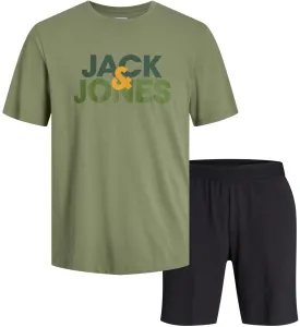 Jack&Jones Herrenset - T-Shirt und Shorts JACULA Standard Fit 12255000 Oil Green L
