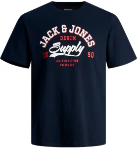 Jack&Jones T-Shirt für Herren JJELOGO Standard Fit 12246690 Navy Blazer XL
