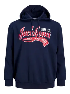 Jack&Jones PLUS Harren Sweatshirt JJELOGO Regular Fit 12236803 Navy Blazer 4XL