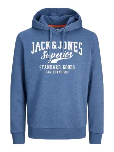 Jack&Jones PLUS Herren Sweatshirt JJELOGO Regular Fit 12243540 Ensign Blue 4XL
