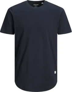 Jack&Jones PLUS Herren T-Shirt JJENOA Long Line Fit 12184933 Navy Blazer 6XL