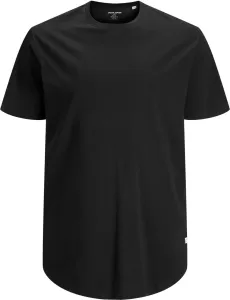 Jack&Jones PLUS Herren T-Shirt JJENOA Long Line Fit 12184933 Black XXL