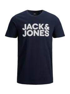 Jack&Jones PLUS Herren T-Shirt JJELOGO Regular Fit 12158505 Navy Blazer 5XL