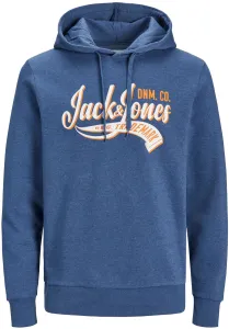 Jack&Jones PLUS Sweatshirt für Herren JJELOGO Regular Fit 12236803 Ensign Blue 3XL