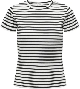 Jacqueline de Yong Damen T-Shirt JDYSOLAR Regular Fit 15314449 Cloud Dancer/BLACK S