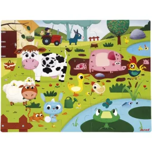 Janod Tactile Puzzle Puzzle Farm Animals 2 y+ 20 St