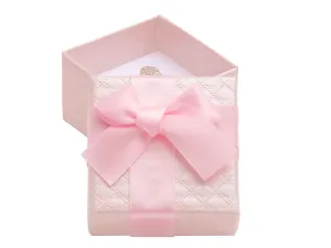 JK Box Rosa Geschenkbox für Schmuck mit Schleife AT-2 /A5