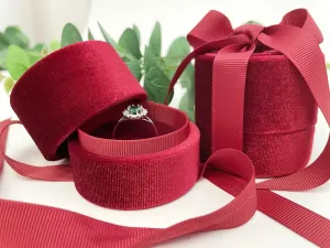 JK Box Rote Geschenkbox für einen Ring mit Schleife LTR-3/P/A7