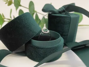 JK Box Smaragd-Geschenkbox für einen Ring mit Schleife LTR-3/P/A19
