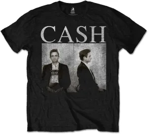 Johnny Cash T-Shirt Mug Shot Unisex Black S