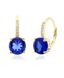 JVD Atemberaubende vergoldete Ohrringe mit blauen Zirkonen SVLE0853XH2GM00
